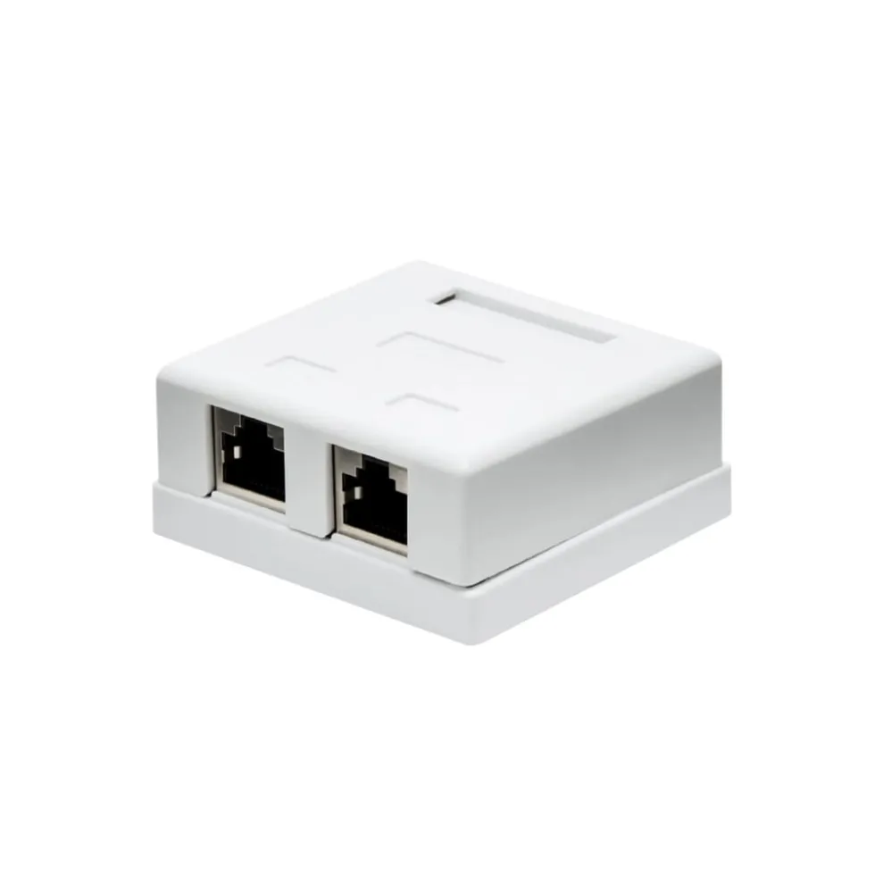 Utenpåliggende UTP-nettverksuttak Cat. 6 2-port