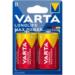 Varta Longlife Max Power D-batterier 2-pk.