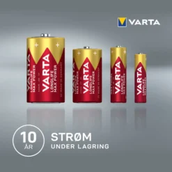 Varta Longlife Max Power D-batterier 2-pk.