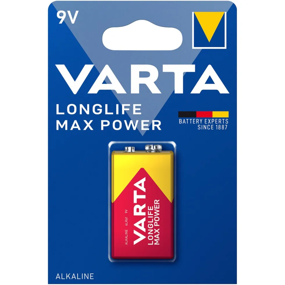 Varta Longlife Power Alkaliskt 9 V-batteri 1-pk.