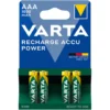 Varta Oppladbare AAA-batterier 1000 mAh 4-pk.
