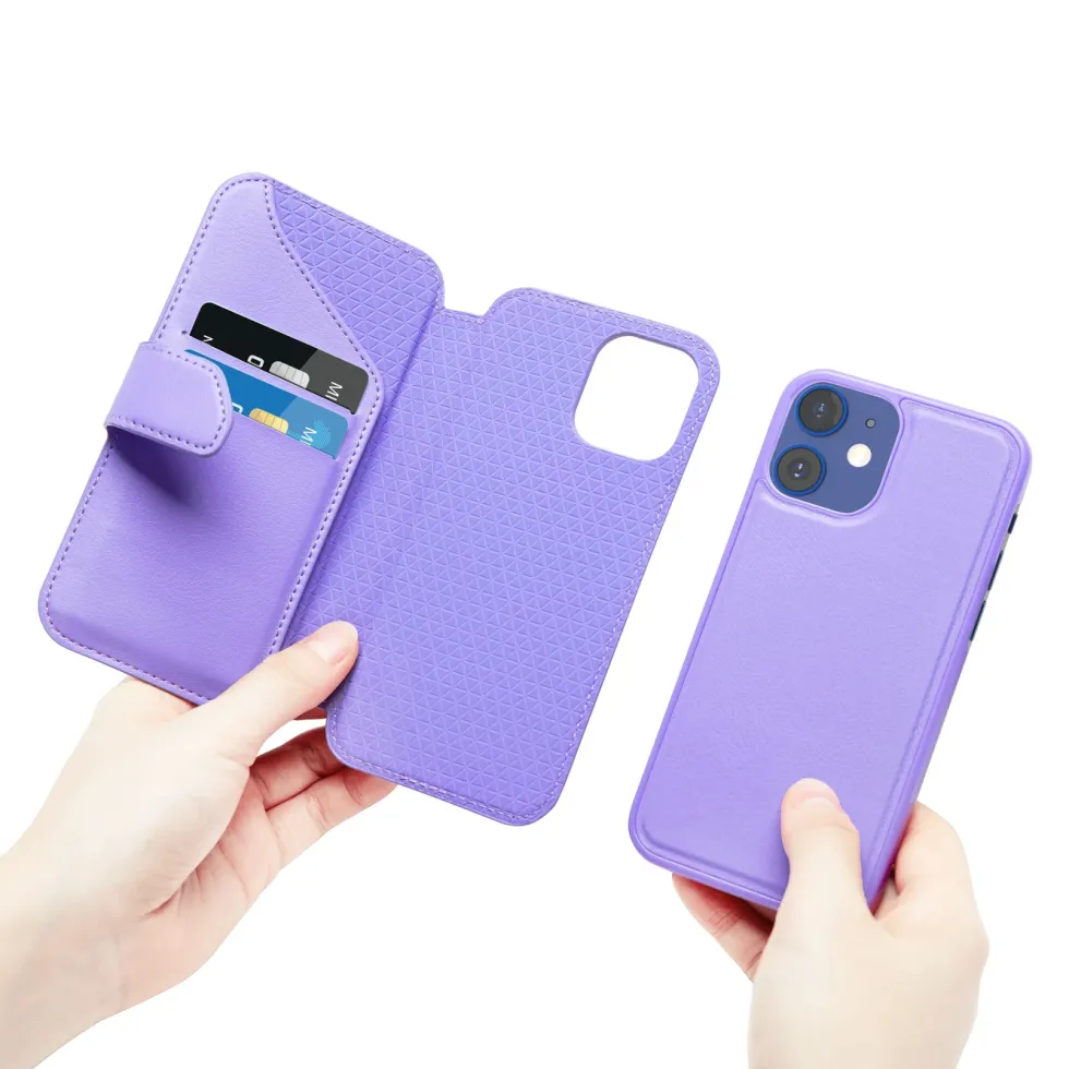 Wallet Case Solo 502 til iPhone 12 mini Lilla