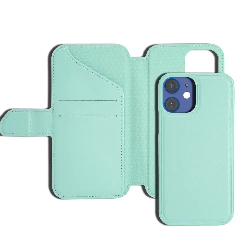 Wallet Case Solo 502 til iPhone 12 mini Turkis