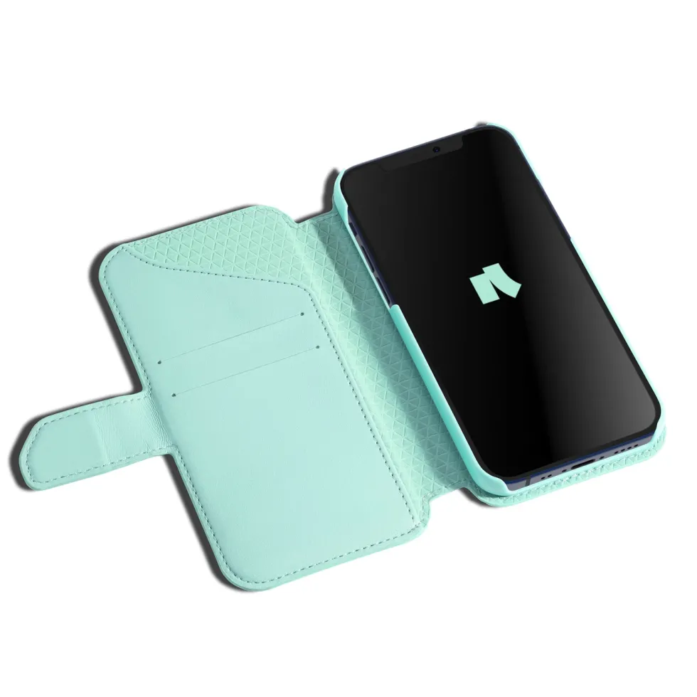 Wallet Case Solo 502 til iPhone 12 mini Turkis