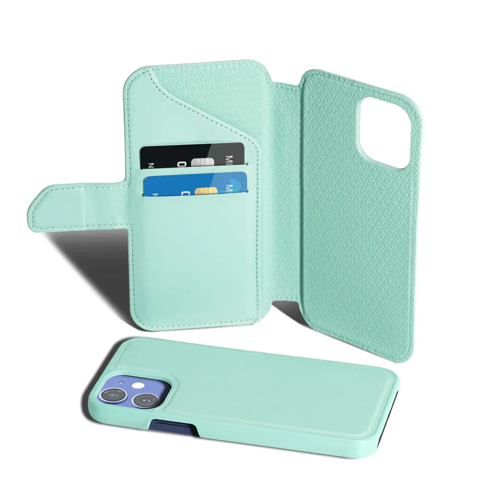 Wallet Case Solo 502 til iPhone 12 mini Turkis