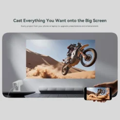 Wanbo Portabel projektor med Android TV og 360° gimbalstativ