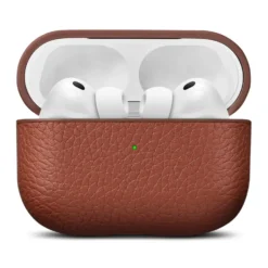 WOOLNUT Deksel i skinn til AirPods Pro 3-ladeetui Cognac