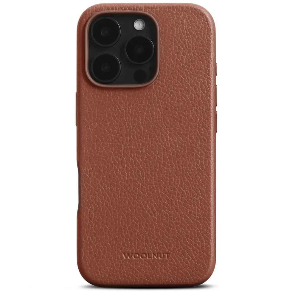 WOOLNUT Skinnetui for iPhone 16 Pro Cognac