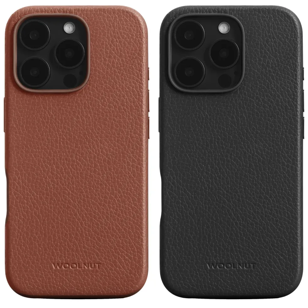 WOOLNUT Skinnetui for iPhone 16 Pro Cognac