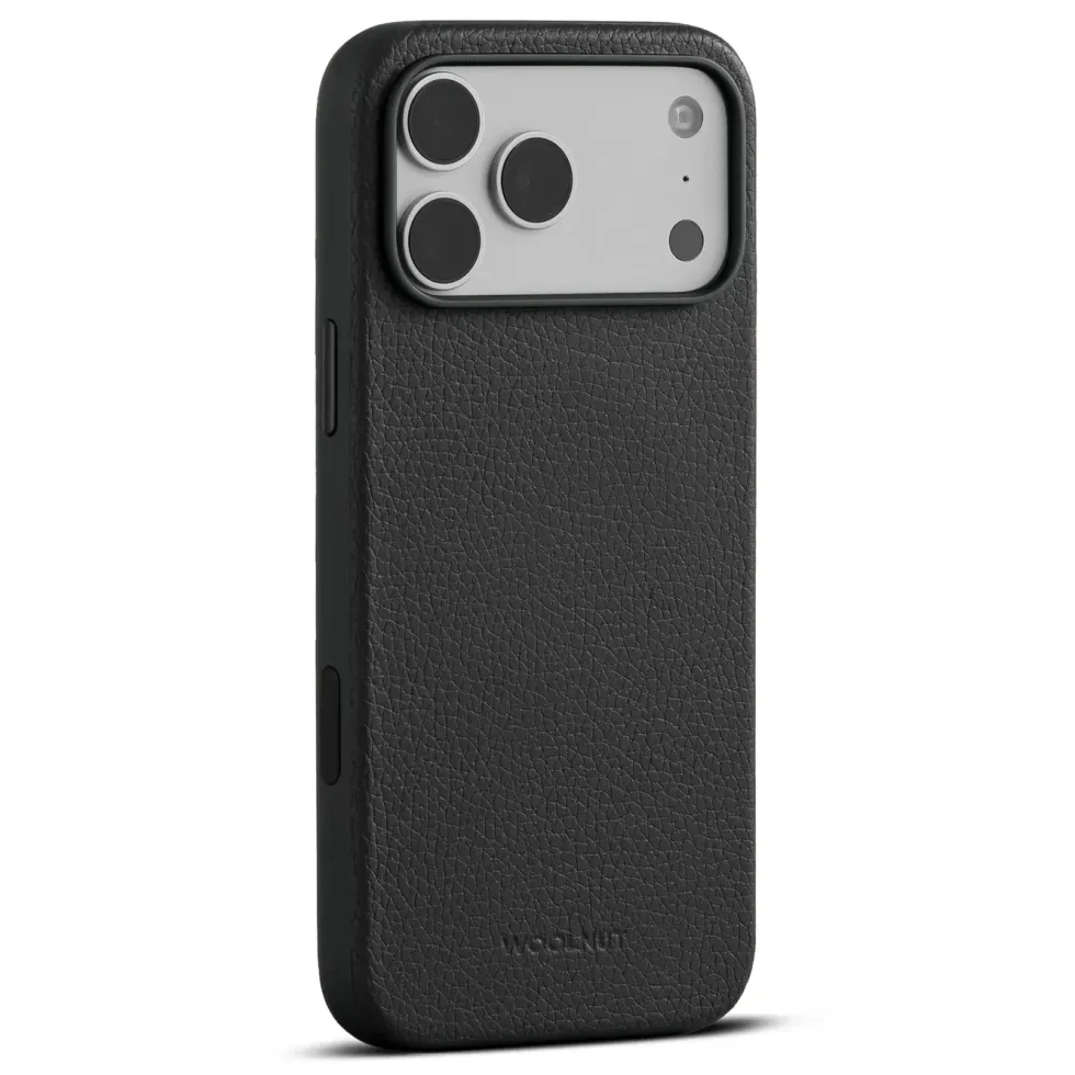 WOOLNUT Skinnetui for iPhone 17 Pro Max Svart