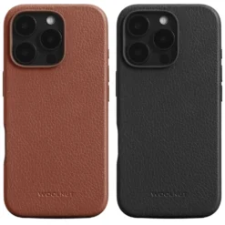 WOOLNUT Skinnetui for iPhone 16 Pro Svart