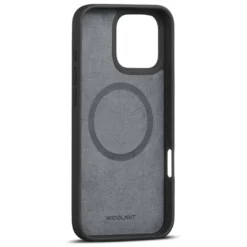 WOOLNUT Skinnetui for iPhone 16 Pro Max Svart