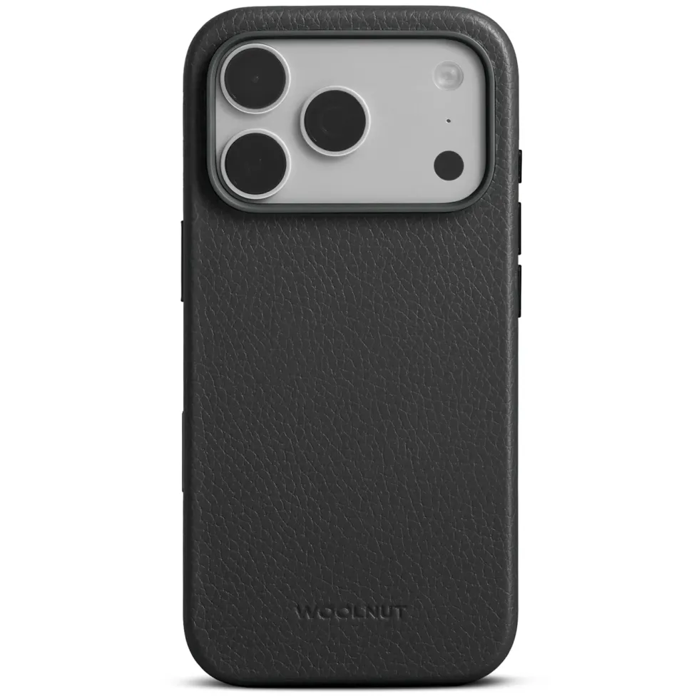 WOOLNUT Skinnetui for iPhone 17 Pro Svart