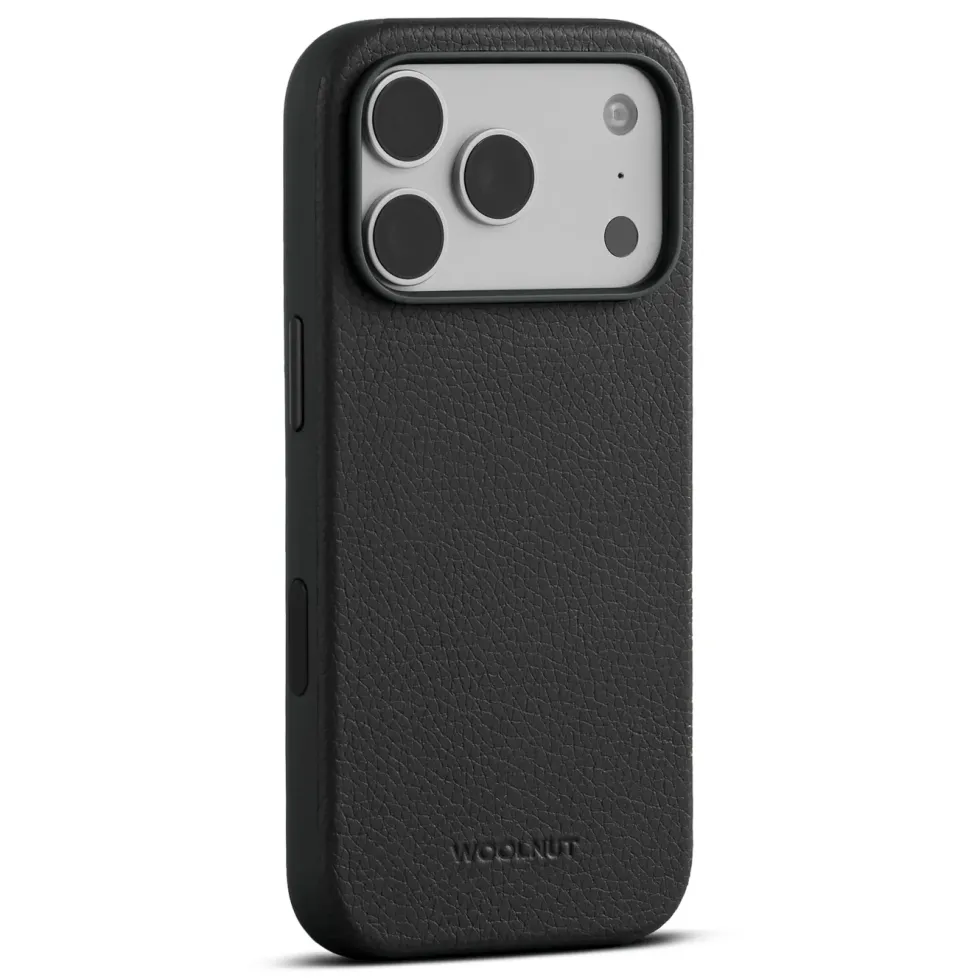 WOOLNUT Skinnetui for iPhone 17 Pro Svart