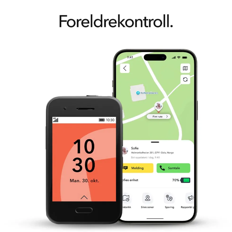 Xplora One - barnmobil uten internett og sosiale medier Svart