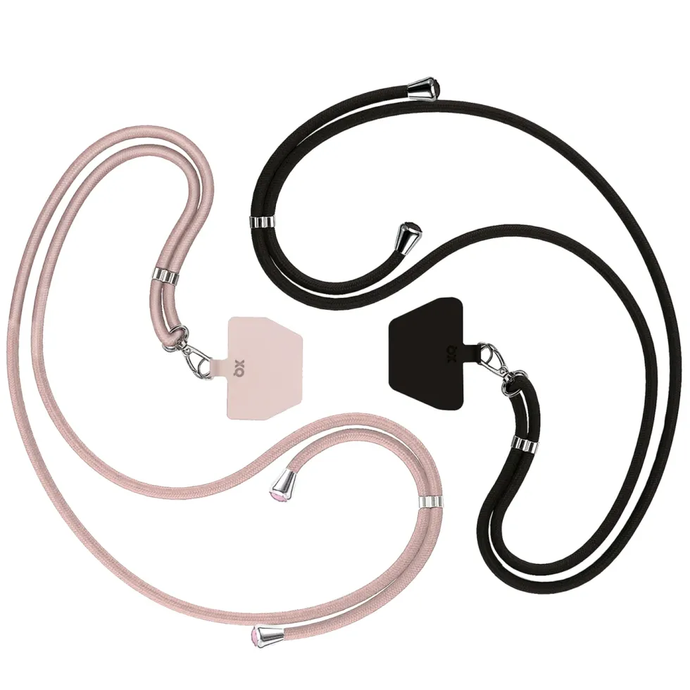 Xqisit Phone Strap Universal mobilreim for mobildeksler Svart