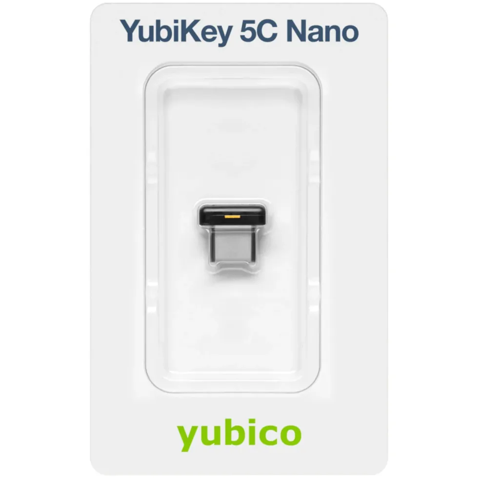 Yubico Yubikey 5C Nano Sikkerhetsnøkkel med USB-C